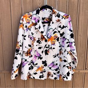 Butterfly Pattern Jacket White PL